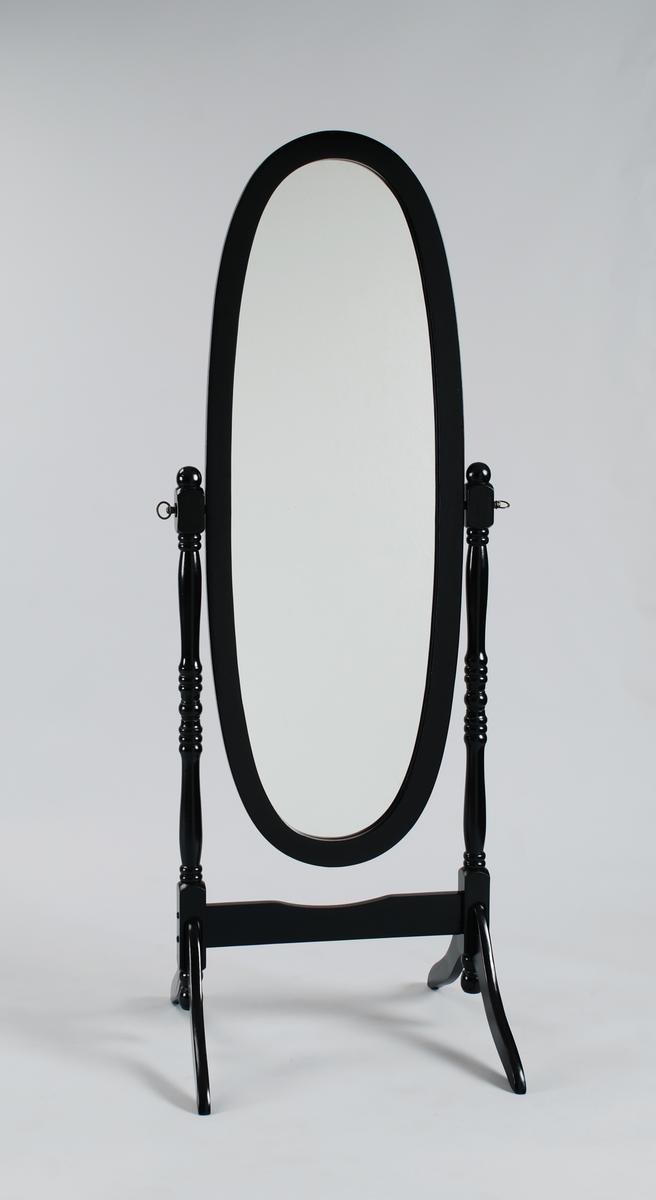 Espejo De Piso Ovalado Color Negro, Espejo de cuerpo completo