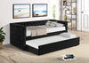 Cama Canguro Trina, Cama Estilo Sofá Negra, Daybed Elegante