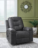Sillón Reclinable Mecedor Negro Windstade | Calor y Masaje Lumbar