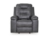 Sillón Reclinable Mecedor Negro Windstade | Calor y Masaje Lumbar