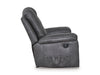 Sillón Reclinable Mecedor Negro Windstade | Calor y Masaje Lumbar