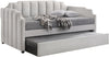 Daybed gris Peridot, cama canguro terciopelo | ENVÍO GRATIS |