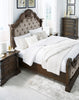 Recamara contemporánea King Maylee | cama de madera capitoneada elegante
