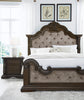 Recamara contemporánea King Maylee | cama de madera capitoneada elegante