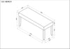 Banca DUNE gris claro gris minimalista para comedor - Estylo House Muebleria