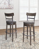 Banco de Bar Caitbrook (1 pz) | Acabado Vintage Gris - Estylo House Muebleria