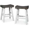 Banco Glosco blanco/gris para barra o cocina de 60cm, de madera estilo rústico - Estylo House Muebleria