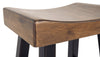 Banco Glosco café para barra o cocina de 77cm, de madera estilo rústico - Estylo House Muebleria