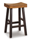 Banco Glosco café para barra o cocina de 77cm, de madera estilo rústico - Estylo House Muebleria