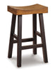 Banco Glosco café para barra o cocina de 77cm, de madera estilo rústico - Estylo House Muebleria