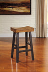 Banco Glosco café para barra o cocina de 77cm, de madera estilo rústico - Estylo House Muebleria