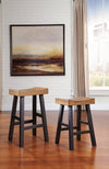 Banco Glosco café para barra o cocina de 77cm, de madera estilo rústico - Estylo House Muebleria