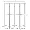 Biombo Plegable Deepika de 4 Paneles – Estilo Rústico en Acabado Nuez - Estylo House Muebleria