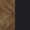 Biombo Plegable Marlene de 3 Paneles – Estilo Rústico con Patrón Herringbone en Acabado Tabaco - Estylo House Muebleria