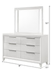 Cama King Cressida, Cama Blanca Moderna Cabecera Tapizada - Estylo House Muebleria