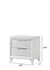 Cama King Cressida, Cama Blanca Moderna Cabecera Tapizada - Estylo House Muebleria