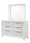 Cama King Cressida, Cama Blanca Moderna Cabecera Tapizada - Estylo House Muebleria