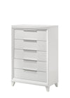Cama King Cressida, Cama Blanca Moderna Cabecera Tapizada - Estylo House Muebleria