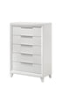 Cama King Cressida, Cama Blanca Moderna Cabecera Tapizada - Estylo House Muebleria