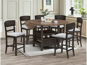 Comedor Alto Con 4 Sillas, ¡ Mesa Con Plato Giratorio ! - Estylo House Muebleria