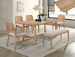 Comedor Arden con 4 sillas y banca | Envíos a Todo México - Estylo House Muebleria