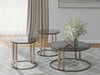 Juego de Mesas Modernas Hannerly (3 Pz) | Elegancia Moderna con Vidrio Templado - Estylo House Muebleria