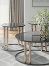 Juego de Mesas Modernas Hannerly (3 Pz) | Elegancia Moderna con Vidrio Templado - Estylo House Muebleria