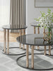 Juego de Mesas Modernas Hannerly (3 Pz) | Elegancia Moderna con Vidrio Templado - Estylo House Muebleria