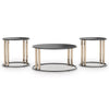 Juego de Mesas Modernas Hannerly (3 Pz) | Elegancia Moderna con Vidrio Templado - Estylo House Muebleria