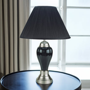 Lampara Porcelain negra, Lampara De Buro, Luz De Noche - Estylo House Muebleria