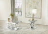Mesa lateral elegante, Breena, mesa de cristal para sala - Estylo House Muebleria