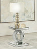 Mesa lateral elegante, Breena, mesa de cristal para sala - Estylo House Muebleria
