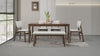 Comedor Rolstan con 4 sillas y banca | Elegancia Contemporánea y Confort