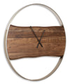 Reloj De Pared Panchali Minimalista De Madera Y Borde Metal - Estylo House Muebleria