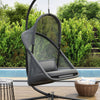 Silla Colgante Plegable Crush Negra | Uso Interior y Exterior con Cojines Incluidos - Estylo House Muebleria