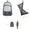 Silla Colgante Plegable Crush Negra | Uso Interior y Exterior con Cojines Incluidos - Estylo House Muebleria