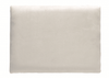 Muestra de textura de la tela color beige que tapiza la banca del Vanity Con Banca Color Blanco - Estylo House Muebleria