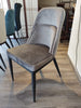 Silla de terciopelo con base de acero, silla para comedor o sala