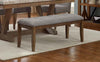 Banca gris capitoneada para comedor - Estylo House Muebleria