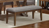 Banca gris capitoneada para comedor - Estylo House Muebleria