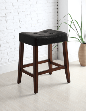 Banco Para Barra O Cocina, Patas De Madera, negro - Estylo House Muebleria