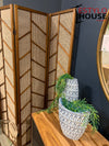 Biombo Plegable Mila de 3 Paneles – Estilo Moderno con Toque Tropical - Estylo House Muebleria