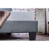 Cama King PARQUE WINN, cama moderna de cuero gris - Estylo House Muebleria