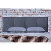Cama King PARQUE WINN, cama moderna de cuero gris - Estylo House Muebleria