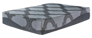 Colchón gris premium, híbrido de resortes y memory foam 14" - Estylo House Muebleria