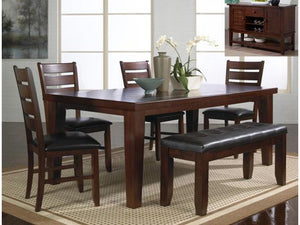 Comedor De Madera Bardstown Minimalista Y Tradicional 4 Sillas Y Banca - Estylo House Muebleria