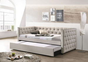 Daybed Matrimonial Romona Beige, cama canguro individual - Estylo House Muebleria