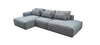Sofá seccional Kiba moderno con gris derecho, sofá en L minimalista
