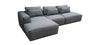 Sofá seccional Kiba moderno con gris derecho, sofá en L minimalista
