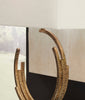 Lampara de buro o mesa elegante y rustico de metal martillado - Estylo House Muebleria
